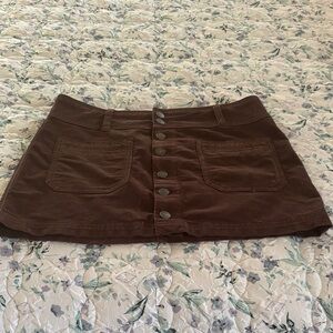 Free people brown corduroy skirt